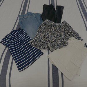 Girls Clothes Lot of 5 Items: Jeans, Leggings, Skirt, Shorts, Shirt. Size 14/16